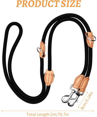 Rapidbok Adjustable Nylon Dog Leash - Durable Black Practice Leash for Small Medium and Large Dogs - Perfect for Courtyard & Freehand Use - Buy Online on SooperMarket.com