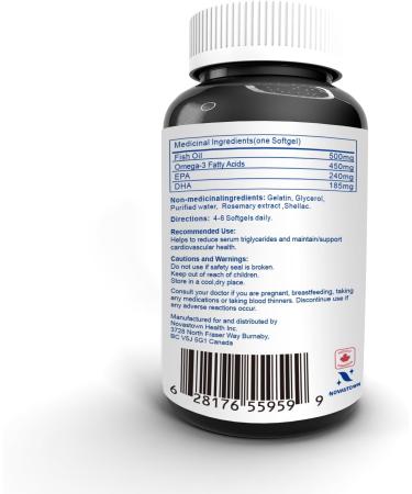 FEMMEROL Omega 3 Fish Oil 120 Capsules 2000mg Per Serving - Enteric Coated Deep Sea Fish Oil Supplements with 1800mg EPA and DHA for Healthy Brain Heart and Cardiovascular - 90% Purity - NON GMO - Buy Online on SooperMarket.com