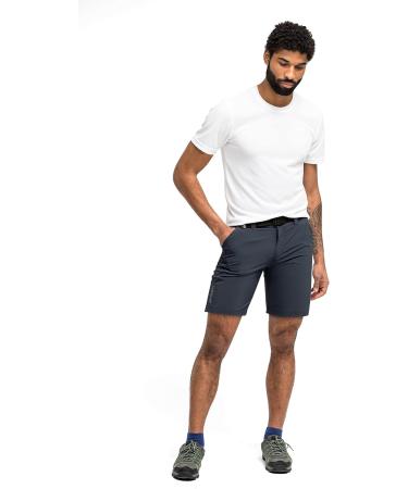 Maier Sports Men's Hiking Trousers Nil Short M - Graphite | Short Outdoor Trousers with Belt & 5 Pockets for Ultimate Storage - Buy Online on SooperMarket.com