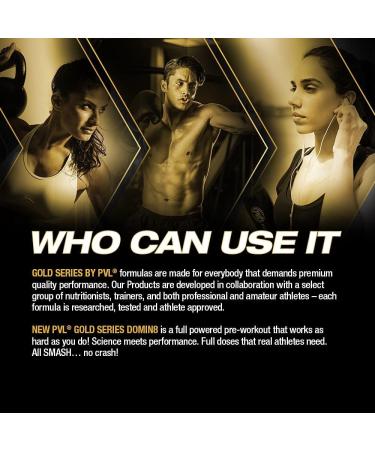 PVL Gold Series Domin8 | Pre-workout Superfuel - full dose Preworkout - 520 g - (Orange Krush'd) - Buy Online on SooperMarket.com