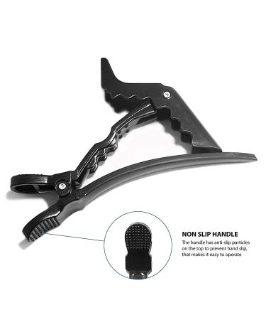 Professional Hairdresser Clips - 12 Pack Combi-Clip Hair Terminals | Plastic Hair Clips for Women in White & Black - Buy Online on SooperMarket.com