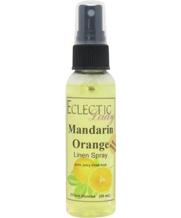 Mandarin Orange Linen Spray (Double Strength) 8 ounces - Eclectic Lady Sheet and Linen Spray - No Artificial Colors Parabens or Preservatives - Long-Lasting Scent for Bed Fabric & Pillow 8 Fluid Ounces (Double Strength)