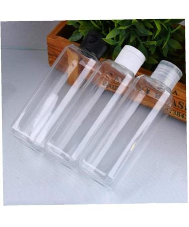 Clear Flip Top Cap Refillable Bottle Transparent Empty Makeup Liquid Cosmetic Container Random 100ml