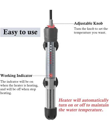 HITOP 50W Adjustable Aquarium Heater - Submersible Fish Tank Thermostat - Buy Online on SooperMarket.com