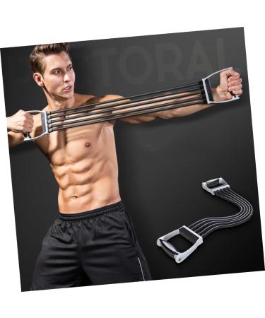1pc Puller Workout Resistance Band | Chest & Arm Expander | Ultimate Fitness Gym Straps for Men | Latex Exercise Cords with Handles - Buy Online on SooperMarket.com