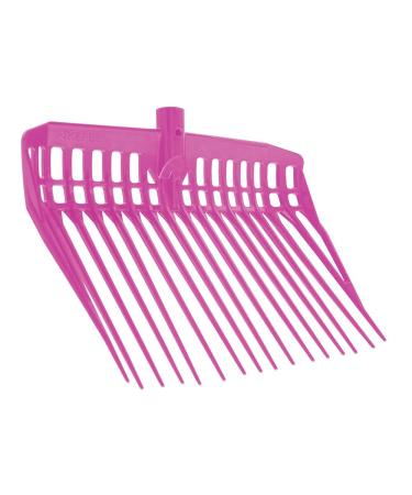 Kerbl dung fork ecoFOFOFORK color pink without stem L x W 28 x 30 cm with 16 tines made of almost unbreakable plastic hay fork 326054