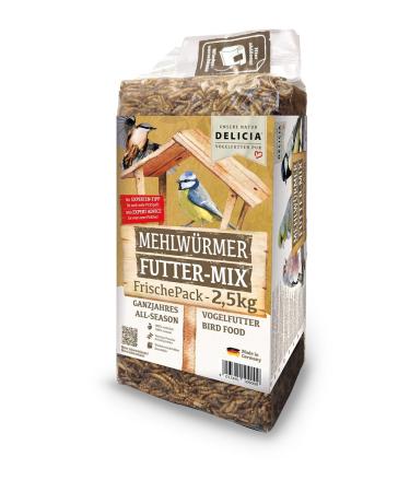 Delicia mealworms feed mix 2.5kg year-round bird food