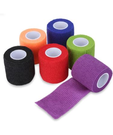 Tattoo Self Adhesive Elastic 5CM Wide Sports Tennis Elbow Bandage Nail Tapes Finger Protection Wrap Blue. - Buy Online on SooperMarket.com
