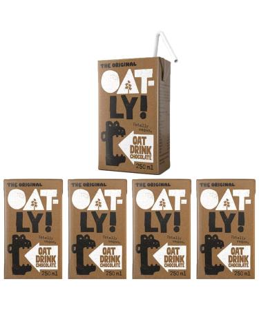 5 x 250ml Vegan Chocolate Oat Drink Cocoa Kids Lunch Box Vegan Milk Alternative