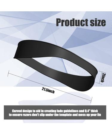 Hair Cutting Tool | Curved Silicone Haircut Band & Neckline Shaving Template | DIY Home Haircuts & Buzz Guide (Black - Buy Online on SooperMarket.com