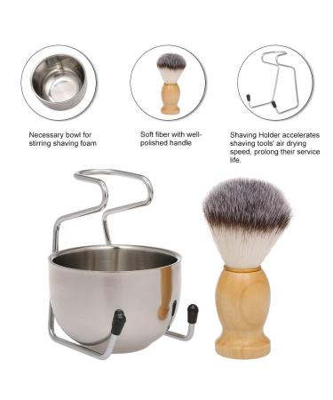 Zroven Male Shaving Set | Brush Soap Dish Stand & Beard Shaver Kit for Perfect Grooming - Buy Online on SooperMarket.com
