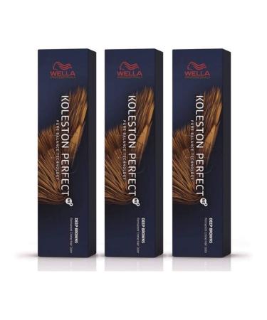 Wella 3 pack Koleston Perfect Me+ KP DEEP BROWNS 7/7 medium blonde brown Brown 1 piece (3 pack)