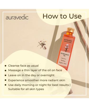 Auravedic Kumkumadi Oil 100ml - Radiant Skin & Natural Glow | Premium Ayurvedic Oil for All Skin Types - Buy Online on SooperMarket.com