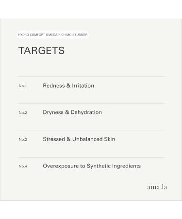 Amala Hydro Comfort Omega-Rich Moisturizer - Anti-Aging Natural Cream with Vitamin F & Hemp Seed Oil | 50ml - Buy Online on SooperMarket.com