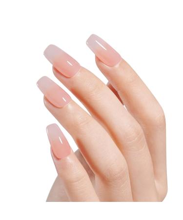 AILLSA Dip Powder - Translucent Jelly Nude Salmon Pink Nail Dipping Powder for DIY Manicure | Easy to Use Perfect Christmas Gift (1 Oz - Buy Online on SooperMarket.com