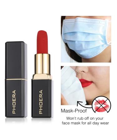 Phoera Non Transfer Lipstick (06 Belle) - Waterproof, Smudge-Proof & Long-Lasting - Buy Online on SooperMarket.com