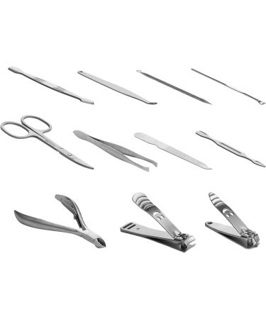 LaRoc 12pc Manicure & Pedicure Set - Nail Clippers Cuticle Remover - Luxurious Face Foot Hand Nail Care Kit - Pedicure Sets for Feet Mens Grooming Kits & Manicure Set for Women - Buy Online on SooperMarket.com