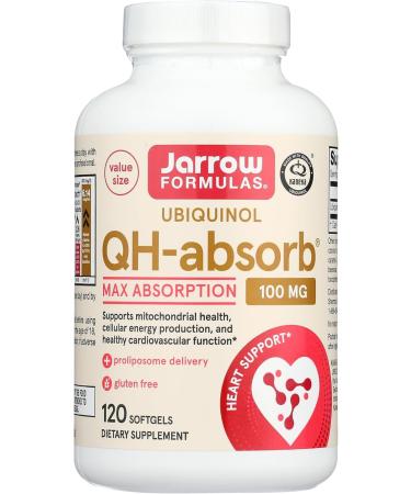 QH-Absorb 100 mg Max Absorption - CoQ10 Ubiquinol - Up to 120 Servings (Softgels) - Supports Mitochondrial Health Cellular Energy Production & Healthy Cardiovascular Function
