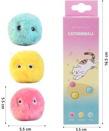 PUPPBUDD 3 Cat Toys with Catnip - Interactive Electric Cat Balls with Sound | Fun Play Set for Cats - Buy Online on SooperMarket.com