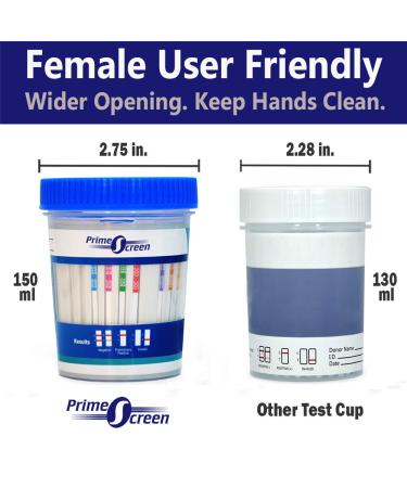 Prime Screen 5-Panel Drug Test Compact Cup - 10 Pack | T-Cup for AMP, COC, mAMP, MET, OPI, THC | CDOA-254 - Buy Online on SooperMarket.com