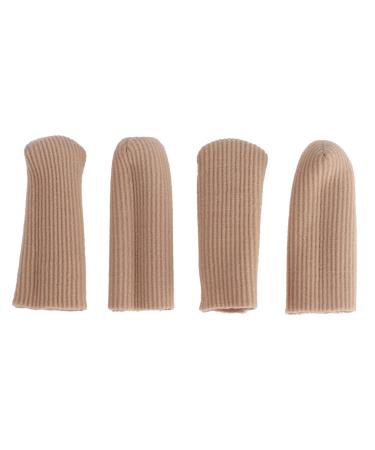 FOMIYES 2 Pairs Finger Guard Silicone Gel Silicone Toe Sleeves Gel Removers Toe Blister Sleeve Gel Finger Caps Toe Protector Gel Toe Tubes Finger Protector Red Finger Cots Pearlescent