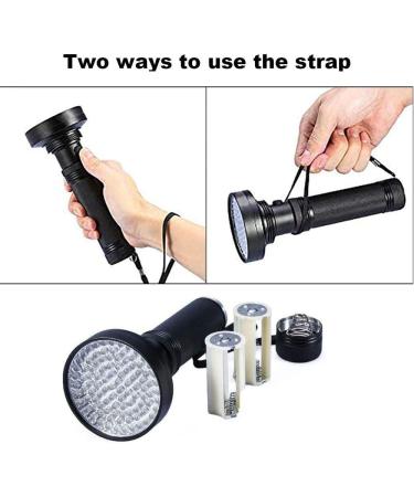 LGUIY UV Torch Flashlight UV Light 100 LEDs Torch Black Light 395nm Ultraviolet Flashlight Blacklight with Goggle for Pet Dog Cat Stains Scorpion Currency Bed Bug Detector - Buy Online on SooperMarket.com