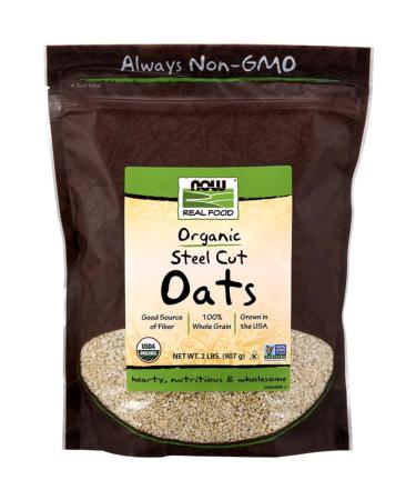 Now Foods Organic Steel Cut Oats 907g Laboratory Tested Soy Free Vegan Non-GMO