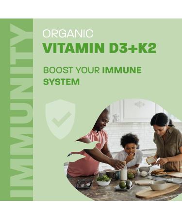 Certified Organic Vitamin D3 & K2 (MK7-Natto) - 490 Drops- Support Your Bones Immune System - Non-GMO - Gluten Free - Made in Canada (13.5 ml (Pack of 2)) - Buy Online on SooperMarket.com