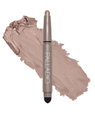Palladio Waterproof Eyeshadow Stick with Blending Sponge Long Lasting & Effortless Application Smudge Free & Crease Proof Formula Matte & Shimmer Shades Buildable Eye Shadow (Matte Mocha)