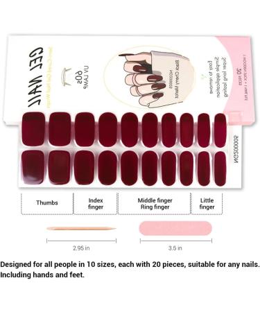 Foyute Semi Cured Gel Nail Strips 20 Pcs Soft Self-Adhesive Gel Nail Polish Wraps Sticker for Salon-Quality Manicure Set Long Lasting Easy to Apply & Remove Nail File & Wooden Stick (Grape purple A) - Buy Online on SooperMarket.com