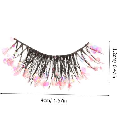 PLAFOPE 3 Pairs Fake Eyelashes Extensions Faux Eyelashes Halloween Fake Eyelashes Individual Fake Eyelashes Halloween Wispy Eyelashes Fake Lashes Glitter Eyelashes Chemical Fiber 4x1.2cm As Shown 2 - Buy Online on SooperMarket.com