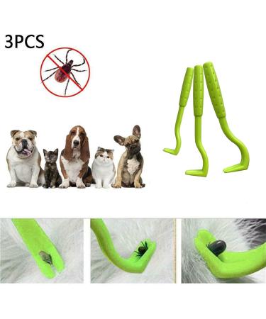 3PCS of Tick Hooks are Suitable for all Tick Anti-Tick Levers to Protect Dogs Cats and Horses Tick Traps Tick Hooks Tick Traps (Green) - Buy Online on SooperMarket.com