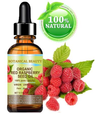 Organic Red Raspberry Seed Oil 0.5 Fl.oz for Face, Body & Hair - Botanical Beauty - Buy Online on SooperMarket.com