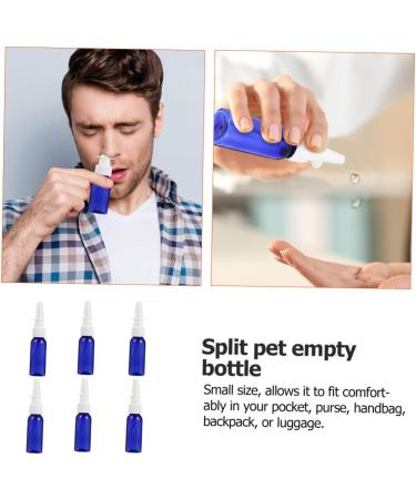 FRCOLOR 6pcs Round Shoulder Nasal Spray Travel Lotion Bottles - Refillable Glass Containers for Liquids - Toiletry Travel Containers - Nasal Mist Pump Bottle - Buy Online on SooperMarket.com