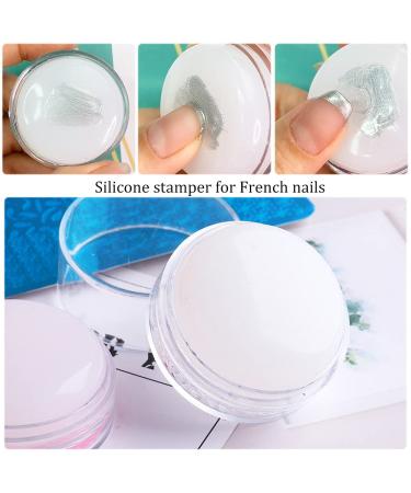 Dornail Clear Silicone French Nail Stamper Kit - Manicure Nail Art Tools - Buy Online on SooperMarket.com