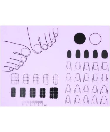 Silicone Nail Mat | Manicure Protector Mat for Nail Practice Nail Polish Coloring Practice Professional Nail Manicure Tools for Acrylic Fingernails - Buy Online on SooperMarket.com