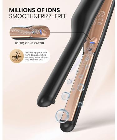 WEEYUM 1/2 Inch Mini Flat Iron - Best Small Hair Straightener for Short Hair Edges & Pixie Cuts - Dual Voltage Gold - Buy Online on SooperMarket.com