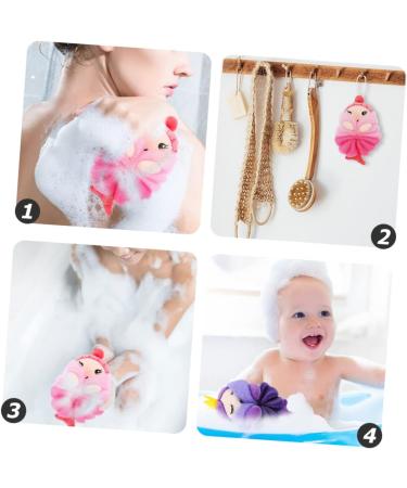 Angoily 8 Pcs Cartoon Bath Balls & Scrubbers - Kids Exfoliating Shower Sponge | Soft Bathing Pouf & Loofah for a Gentle Clean - Buy Online on SooperMarket.com