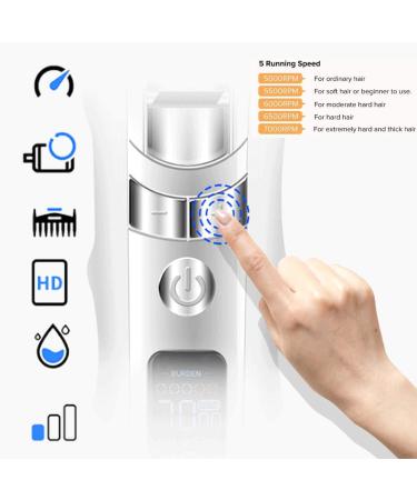 Professional Low Noise Hair Clippers for Men Kids Rechargeable Cordless Clippers Hair Trimmer Set Electric Haircut Kit with LED Display and Charge Stand for Men and Family Use - Buy Online on SooperMarket.com