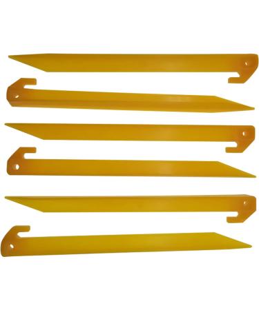 MUDOR 12 Inch Plastic Tent Stakes - 12 Pcs Heavy Duty Pegs for Camping, Outdoor, Beach, and Garden Use - Buy Online on SooperMarket.com