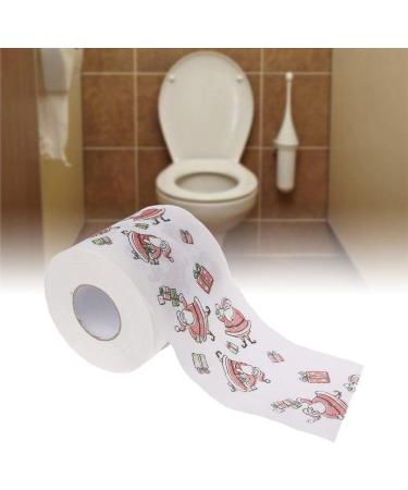 2 Layers Christmas Cute Roll Paper- Cute Santa Claus Pattern Toilet Tissue For Living Room Christmas Decor Durable and Useful Useful Processed - Buy Online on SooperMarket.com