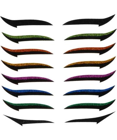 PLAFOPE 72 Pairs Glitter Eyeliner Reusable Eyeliner Sticker Instant Eyeliner Stickers Double Side Tape - Buy Online on SooperMarket.com
