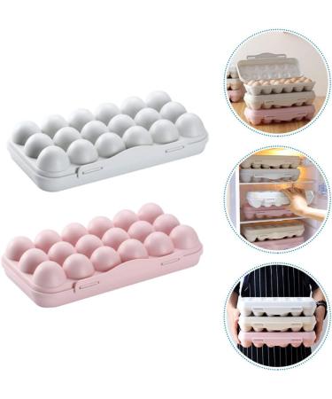 OSALADI 2pcs 18 Egg Storage Box Filled Plastic Eggs Fridge Egg Dispenser Egg Storage Tray With re-usable Assorted Color 30x15cm - Buy Online on SooperMarket.com