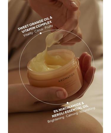 AROMATICA Glow Vita Goodnight Cream - Anti-Aging Night Moisturizer with Vitamin C & 5% Niacinamide for Face & Neck 3.1fl oz/90g - International Shipping Available - Buy Online on SooperMarket.com
