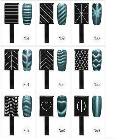 Dekaim 9Pcs Cat Eye Magnetic Nail Polish Set - 3D LED UV Gel Art Tools for Stunning Manicures - International Shipping - Buy Online on SooperMarket.com