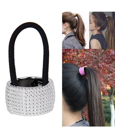 KESYOO Sparkle Rhinestone Ponytail Holder - Silver Crystal Hair Tie for Women & Girls - Buy Online on SooperMarket.com
