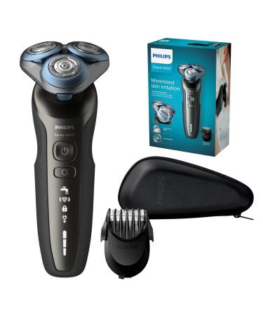 Philips Norelco Electric Shaver for Men Series 6000 Wet/Dry Electric Shaver with Trimmer Attachment Rechargeable Electric Razor with Multi MultiPrecision Cutting System