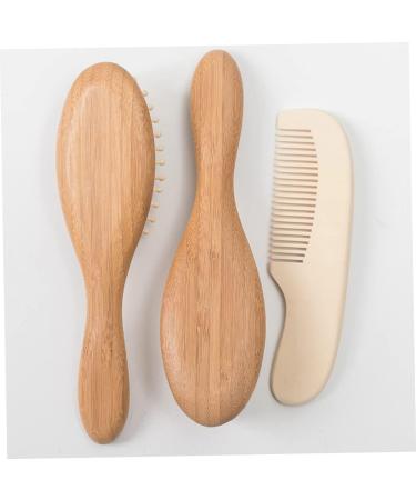 Healeved Wood Tools Scalp Massager Brush Set for Babies - Gentle Massage and Detangling Hairbrush - Buy Online on SooperMarket.com