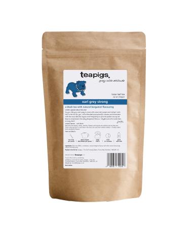 Teapigs Loose Leaf Earl Grey Strong Tea Made with Whole Leaf Darjeeling Assam Rwandan and Ceylon Black Teas (1 Pouch of 250g) | 100 Servings |Aromatic English Tea 250g loose