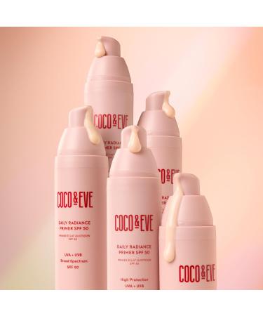 Coco & Eve Daily Radiance Primer SPF50 Sunscreen - Hydrating Face Primer & Sun Protection for All Skin Types - Buy Online on SooperMarket.com